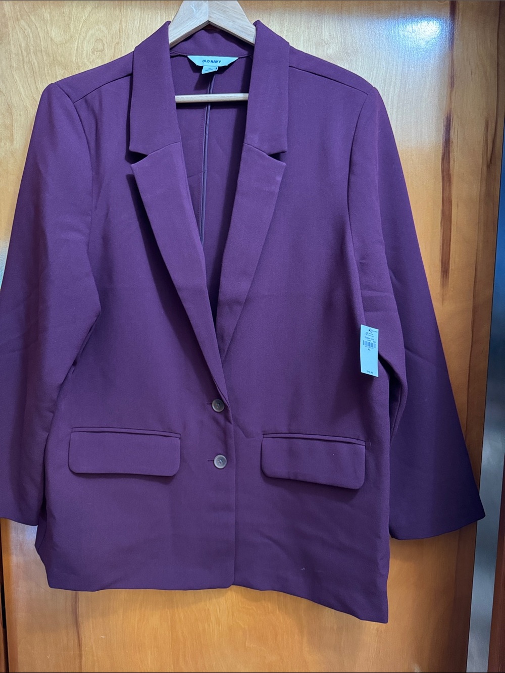 Old Navy Women's Deep Purple Single-Breasted Blazer